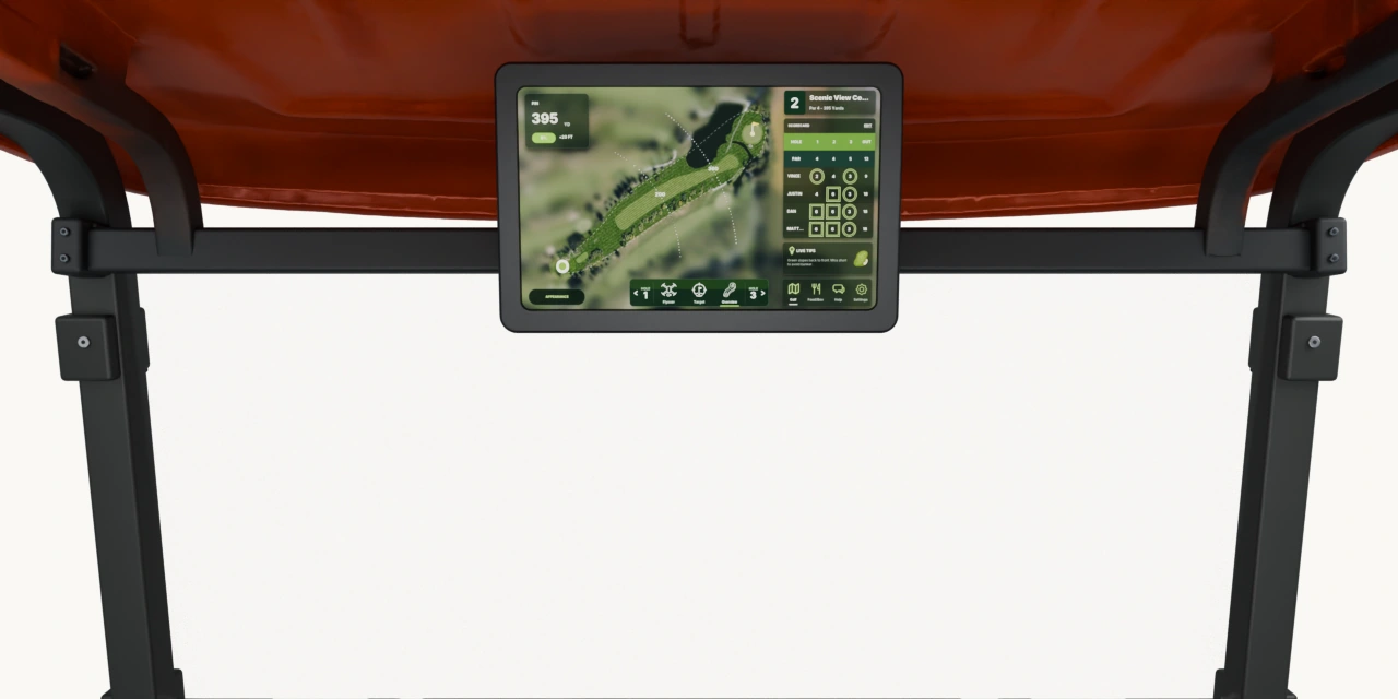 Golf One cart-mounted screen
